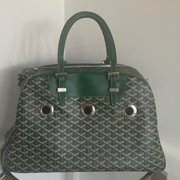 $5340 Goyard Green Dog carrier  Bag - Picture 2 of 12